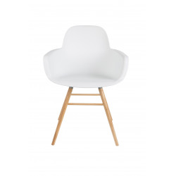 Chaises scandinave ALBERT KUIP blanc pied bois