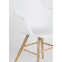 Chaises scandinave ALBERT KUIP blanc pied bois