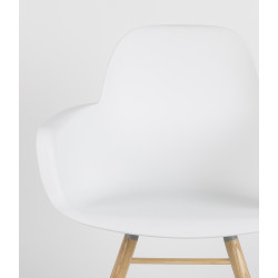 Chaises scandinave ALBERT KUIP blanc pied bois