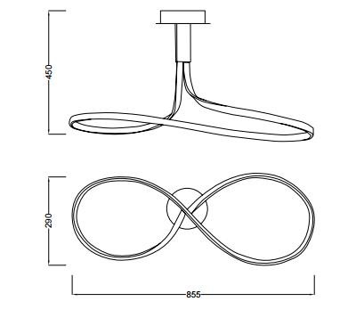 Plafonnier design led NUR par Mantra