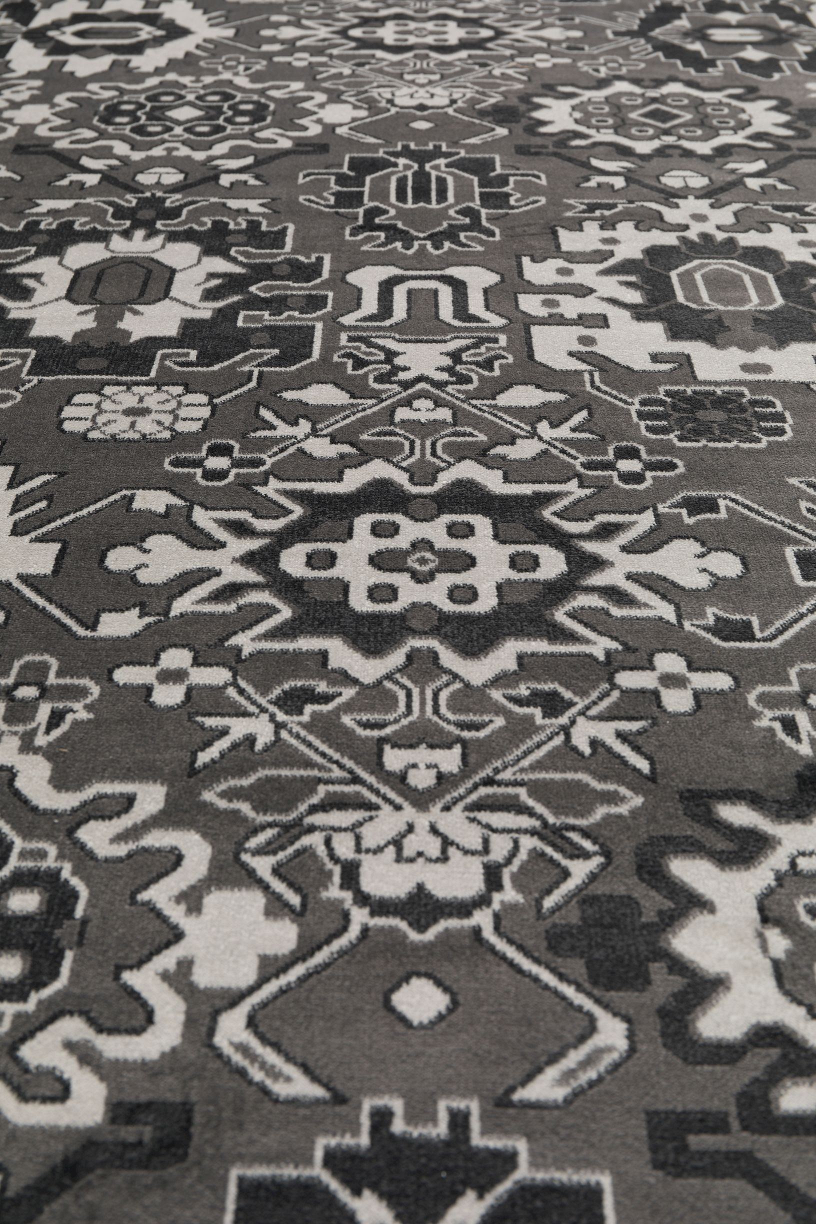 Tapis gris graphique original Studio - Boite à design