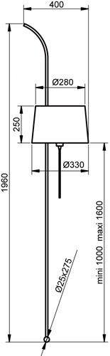 Lampadaire Wall design Aluminor