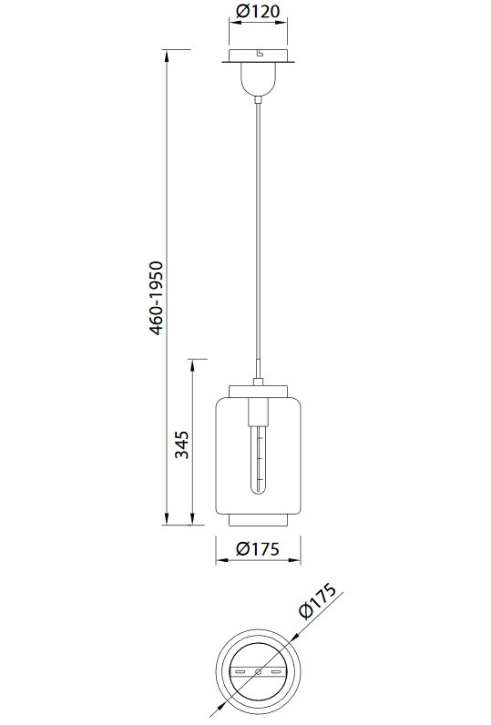 Suspension S en verre Jarras Mantra