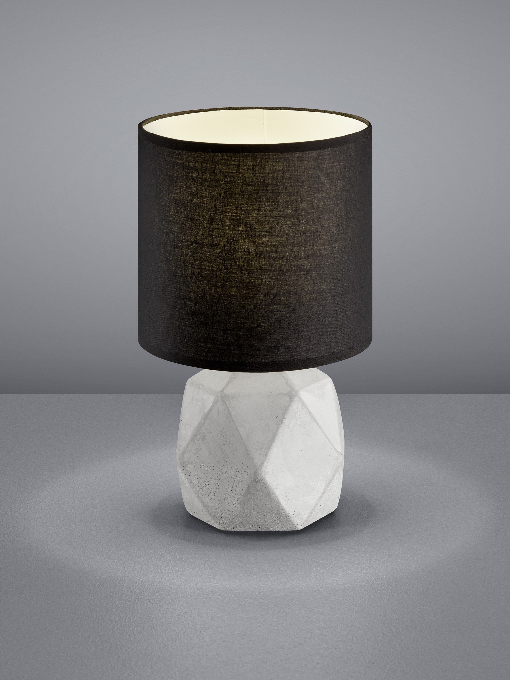 Lampe en béton avec abat-jour tissu Pike, Trio