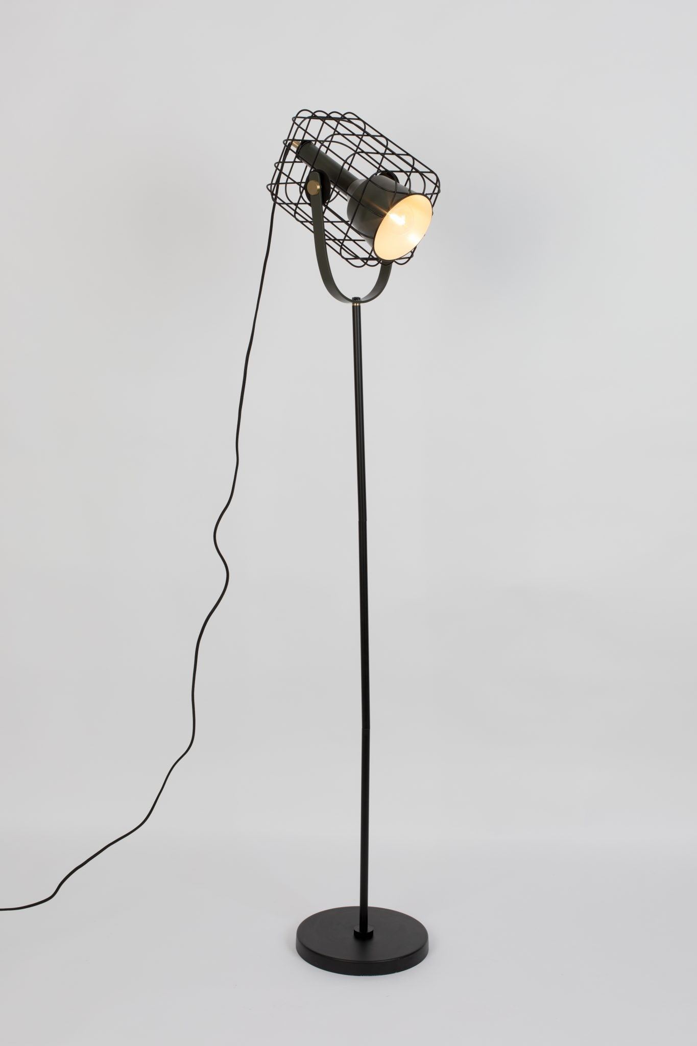 Lampadaire design en métal Cage