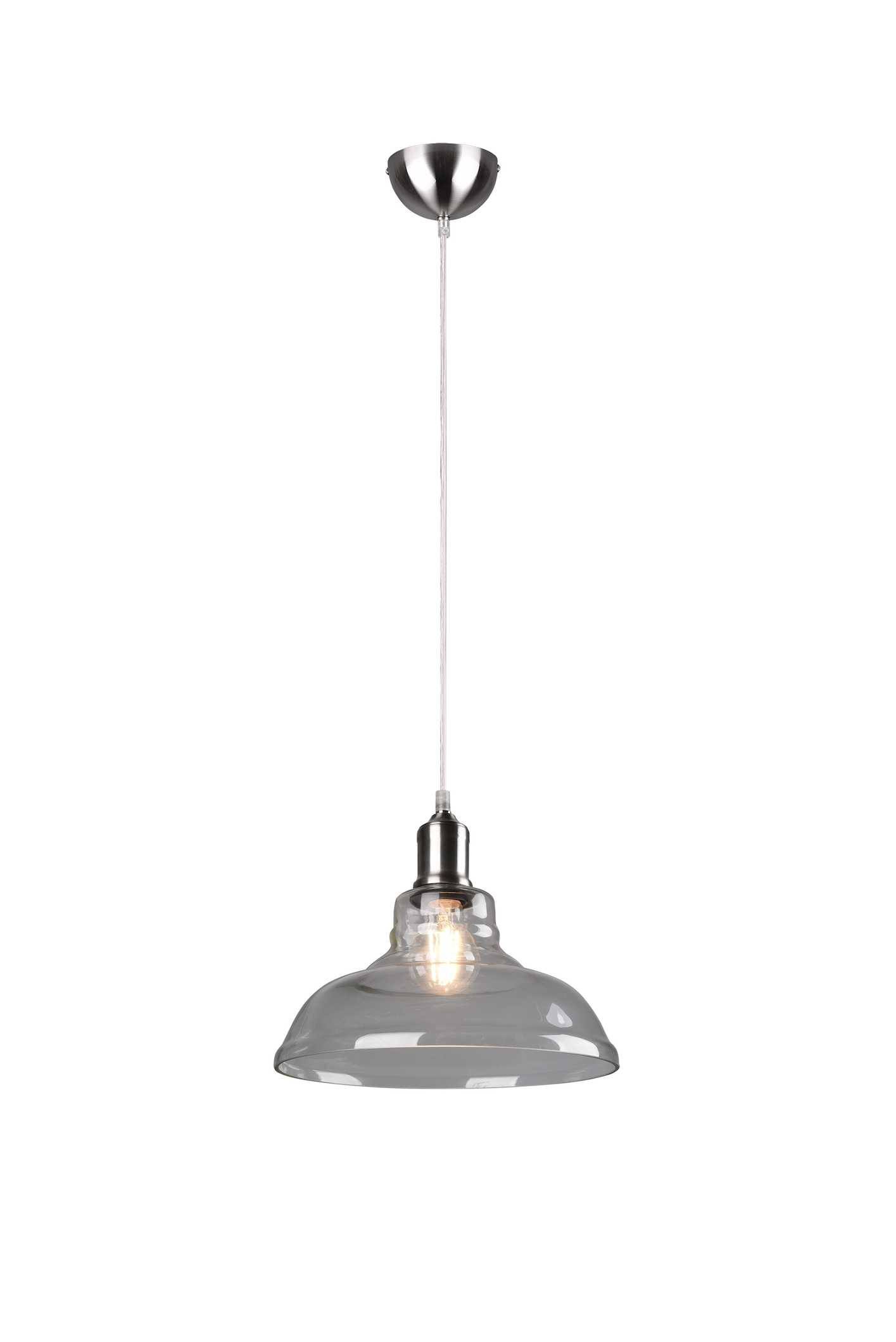 Suspension en verre Aldo et nickel