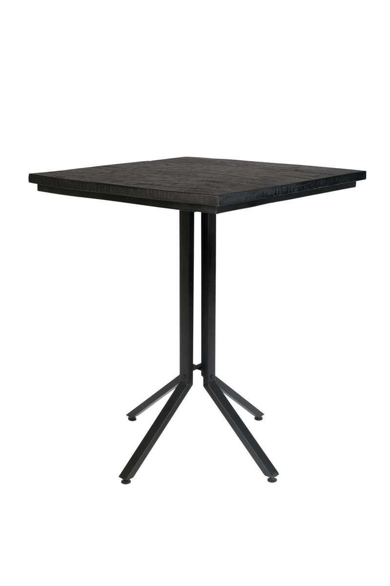 Table de bar bistrot carrée en bois et métal H93 cm - Maze - Boite à design