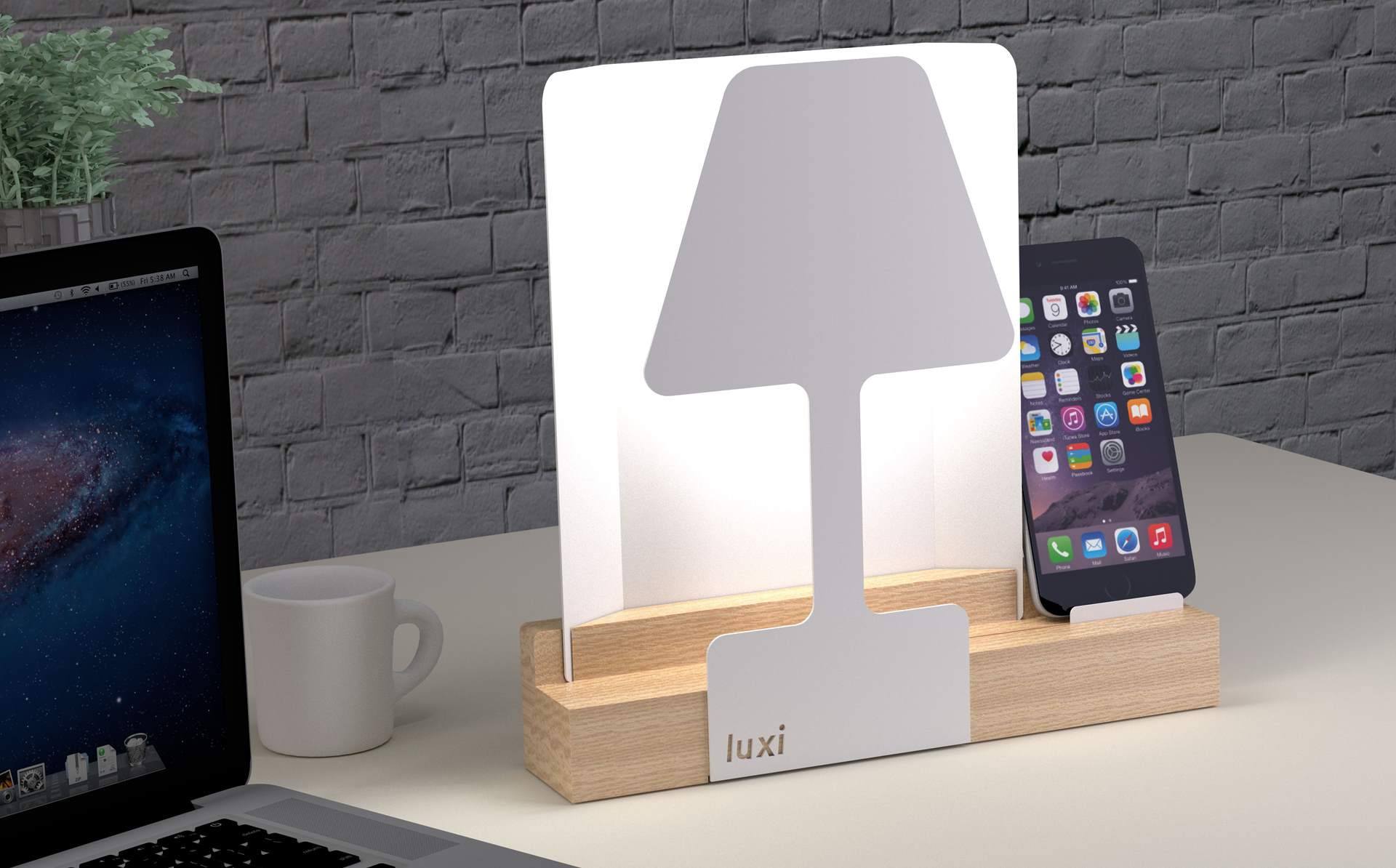 Lampe de table LUXI Led tactile à intensité variable et port USB - Aluminor