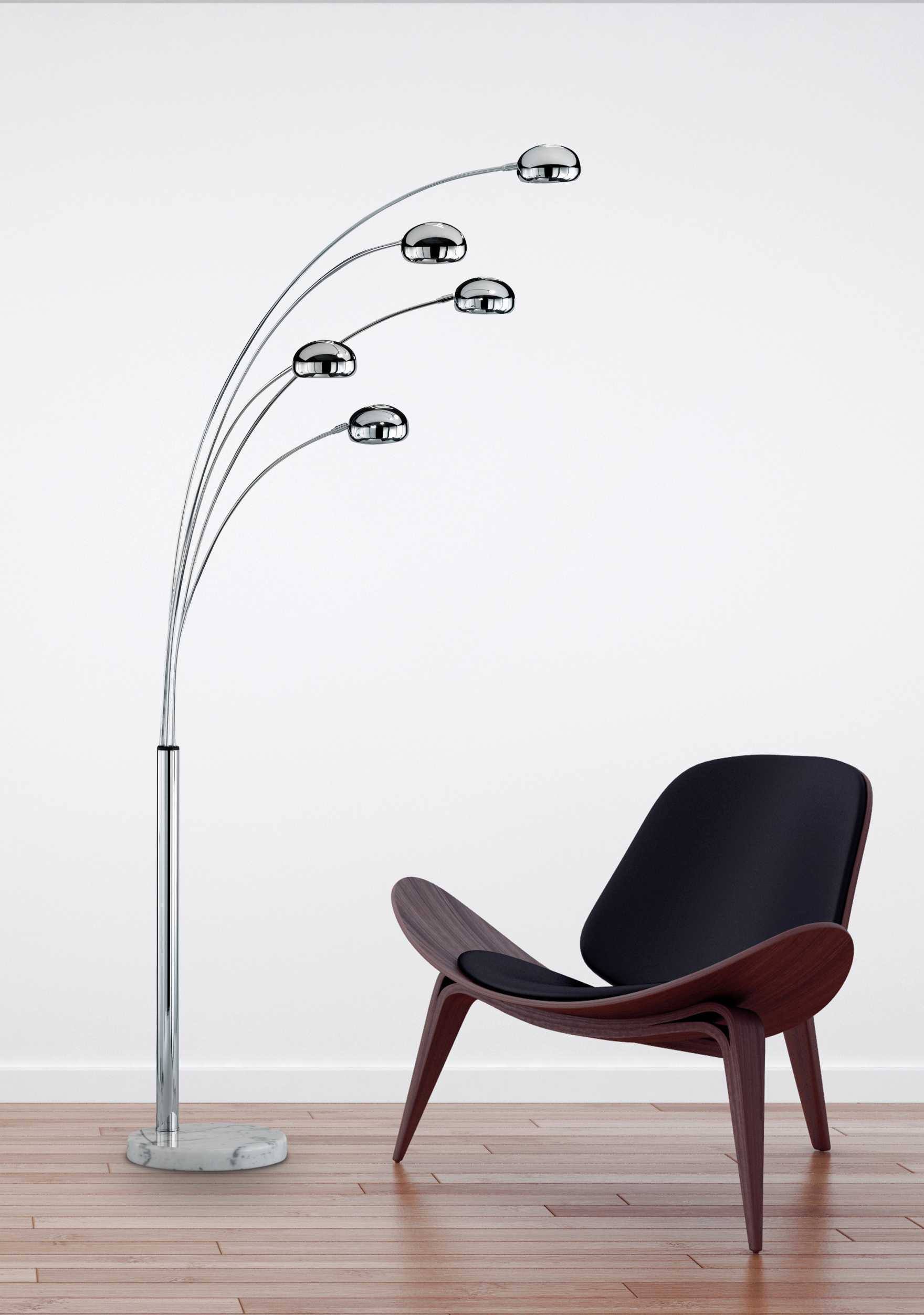 Lampadaire arc 5 lampes Five Fingers