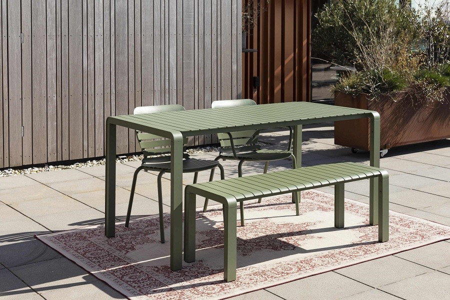 Table de jardin en métal 168,5 cm Vondel - Zuiver Vert