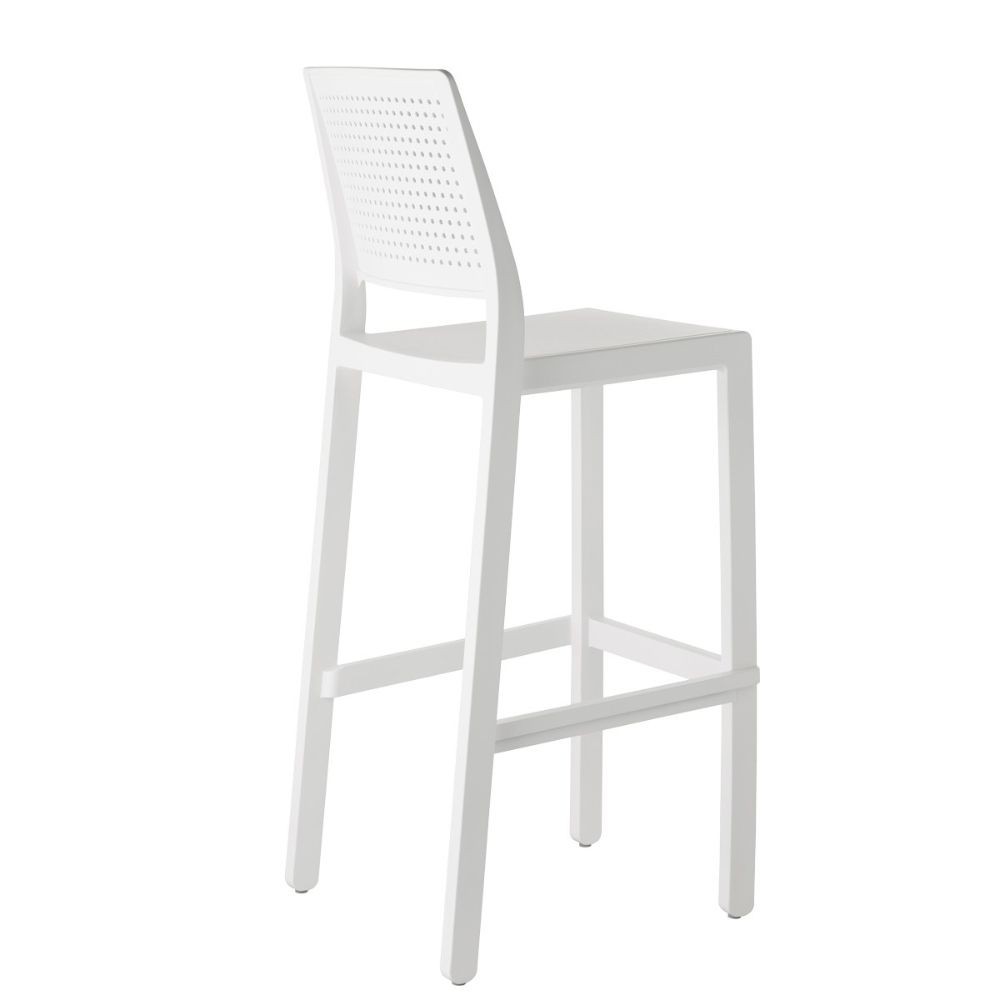 Tabouret blanc style italien EMI H65 cm - Scab design