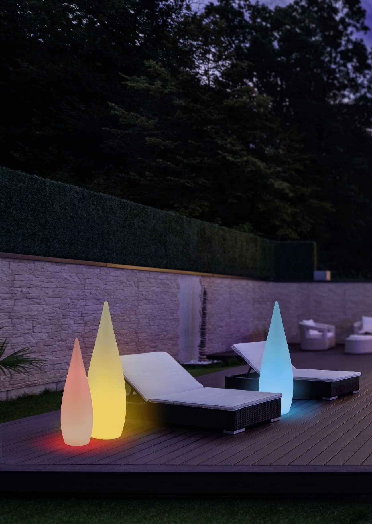 Lampe de jardin rechargeable RGB 80 cm PALMAS