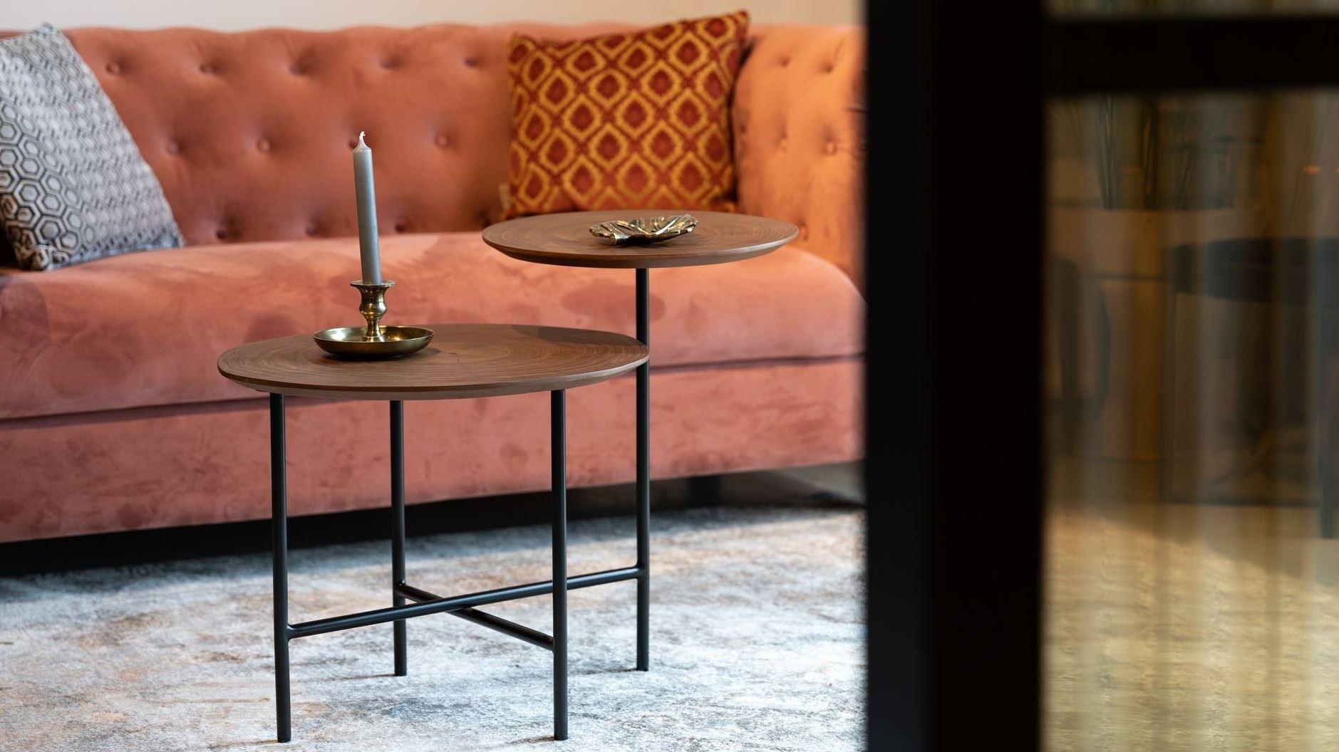 Table d'appoint deux plateaux bois Dutchone - MATHISON