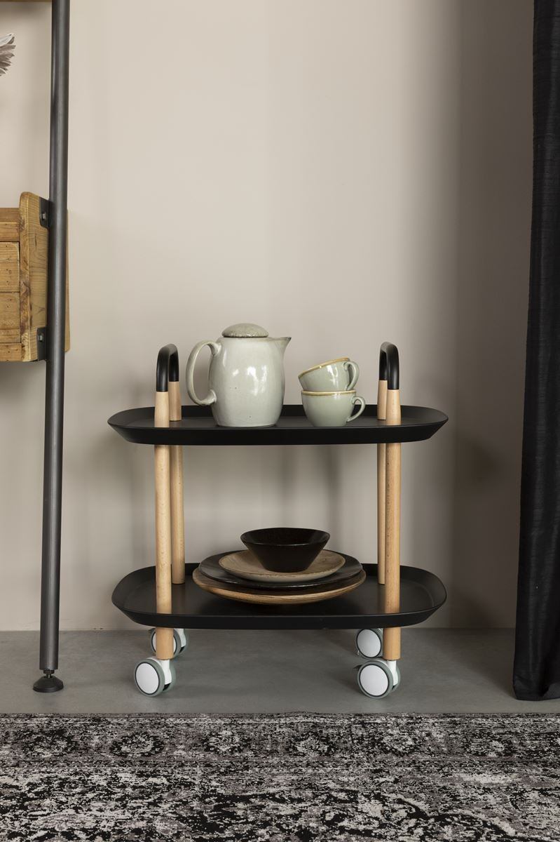 Desserte Cruiser en bois et métal sur roulette - Boite à design