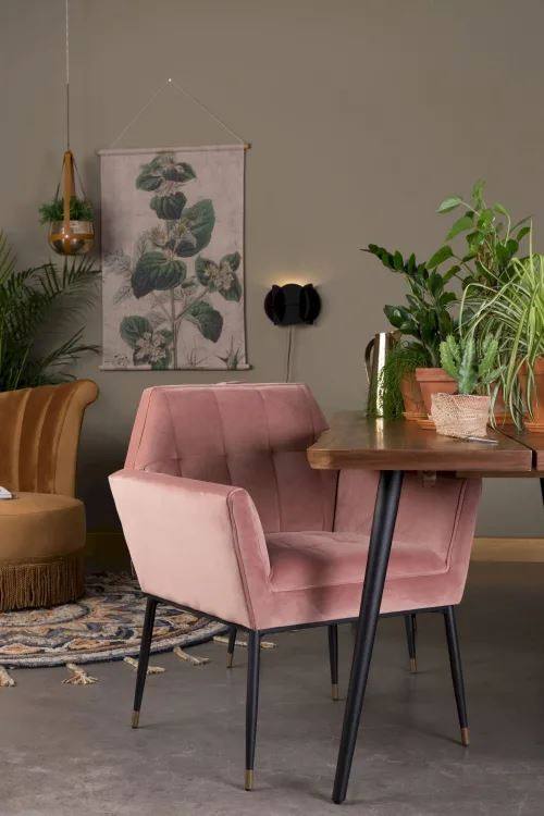 Fauteuil tissu velours Kate - Dutchbone