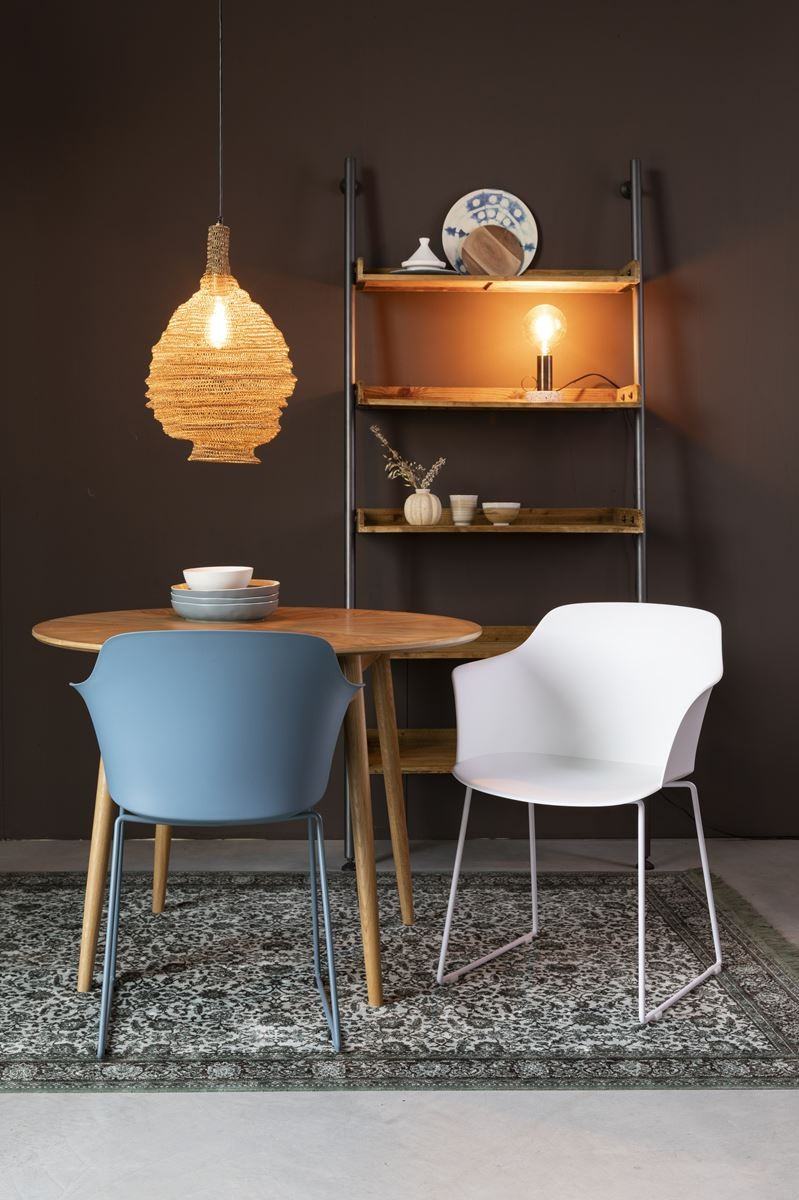 Lot de 2 chaises avec coque en plastique et pied métal Tango - Boîte à design