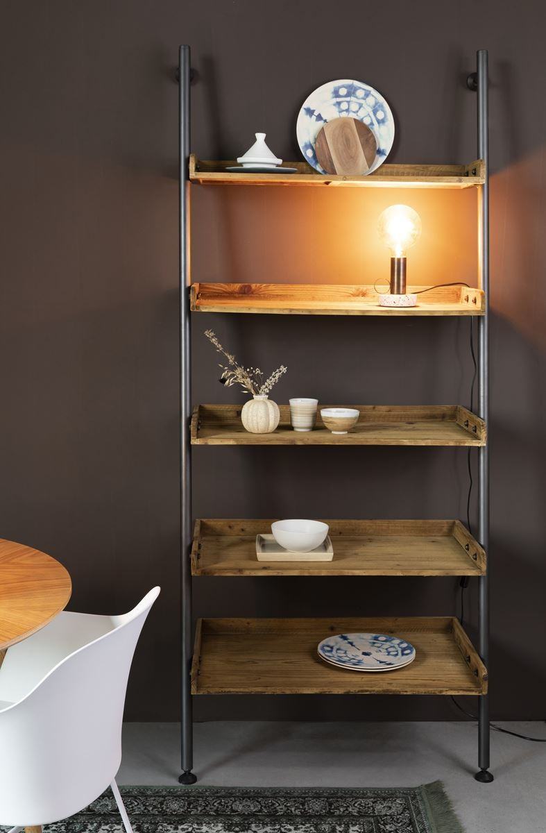 Etagère bois et métal industrielle Shelf Wally