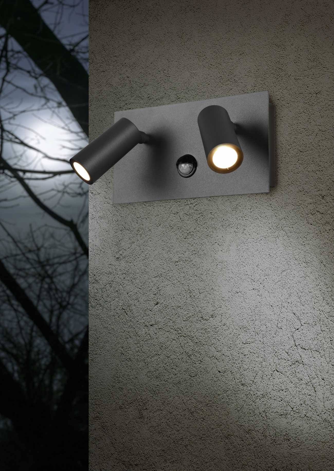 Double applique murale de jardin a détecteur, IP54 led TUNGA