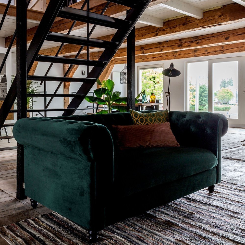 Canapé Chesterfield en tissu Dutchbone