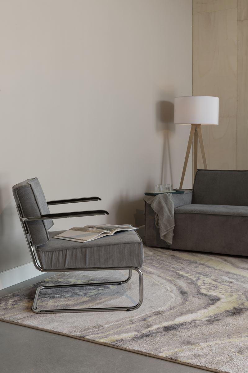 Fauteuil design Ridge Lounge Rib avec accoudoir - Zuiver