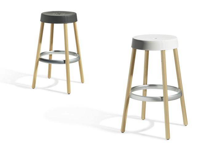 Tabouret de bar NATURAL GIM Scab design pieds bois