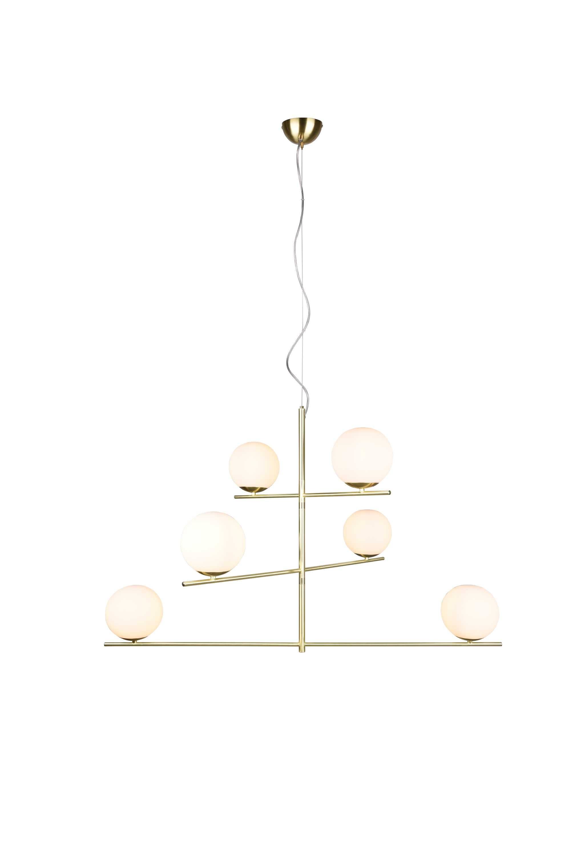 Suspension Pure 6 lampes en verre - Trio OR