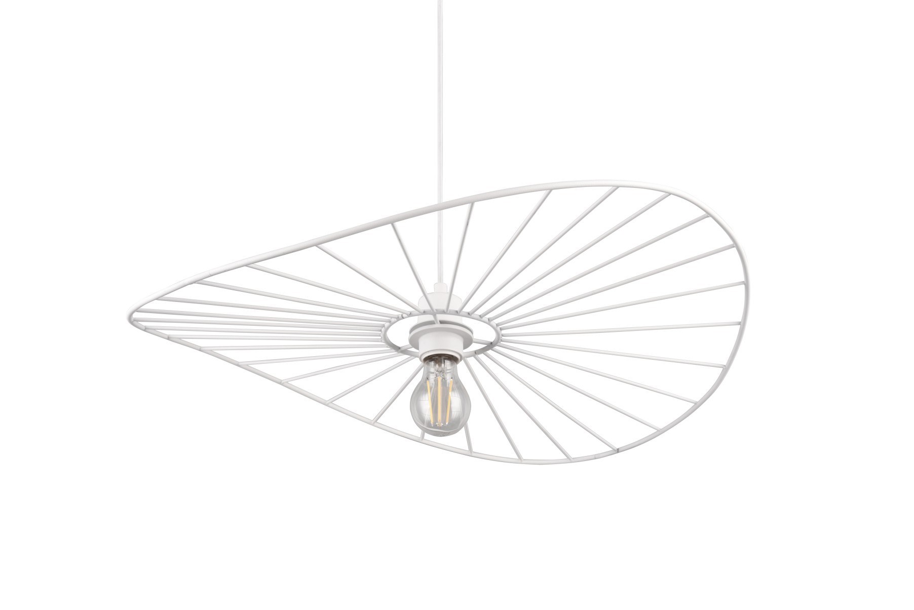 Suspension en métal 60 cm CHAPEAU blanc