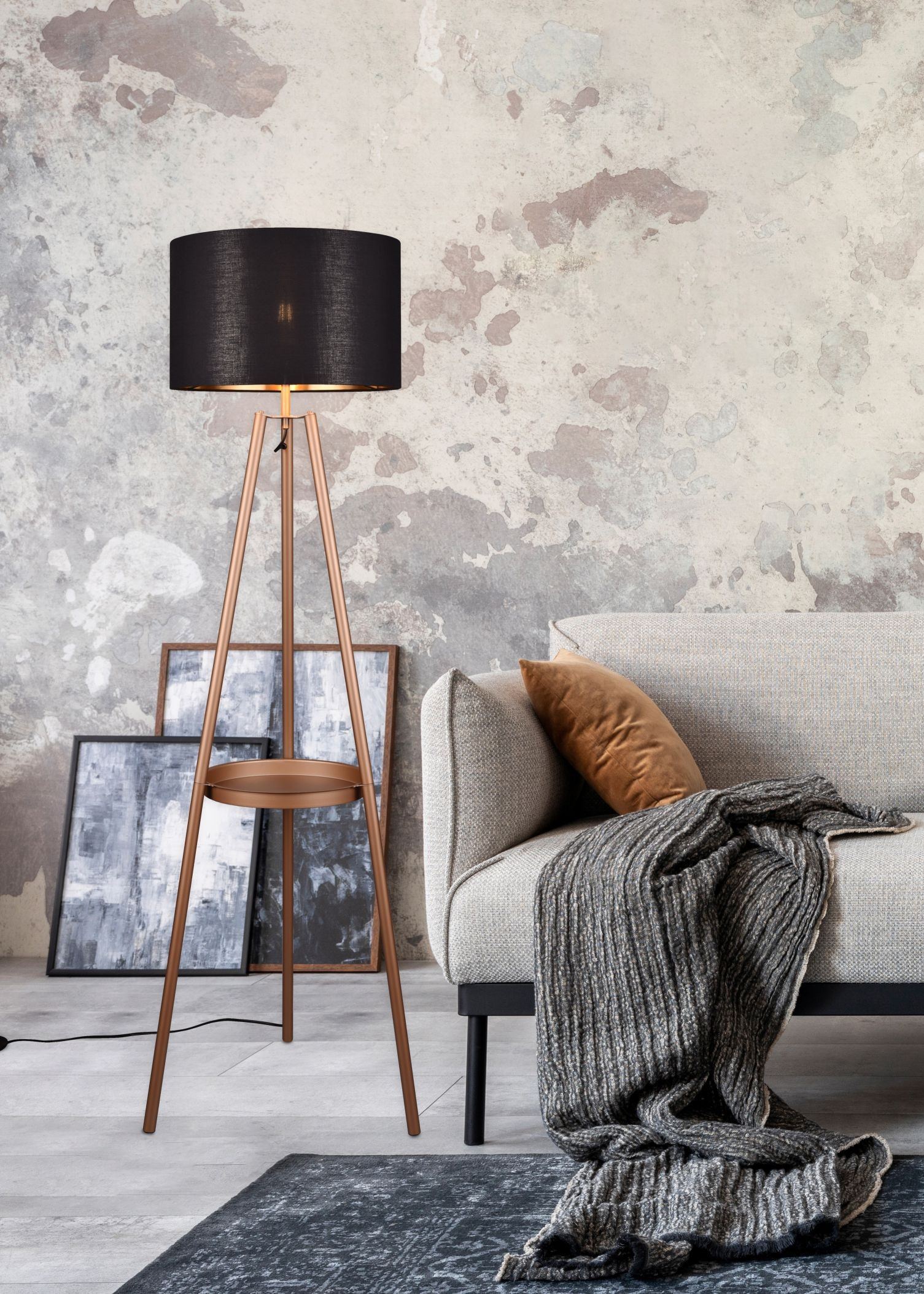 Lampadaire Led Lampe Sur Pied Dimmable De Salon, Bois Flotte Gris  Scandinave Interieur, Moderne Industriel Vintage Design Lampe Halogene A  Pied, E27, Lampe Lecture Avec Variateur, incluse 7W ampoule : :  Luminaires