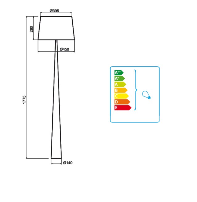 Lampadaire design Totem ls en bois naturel