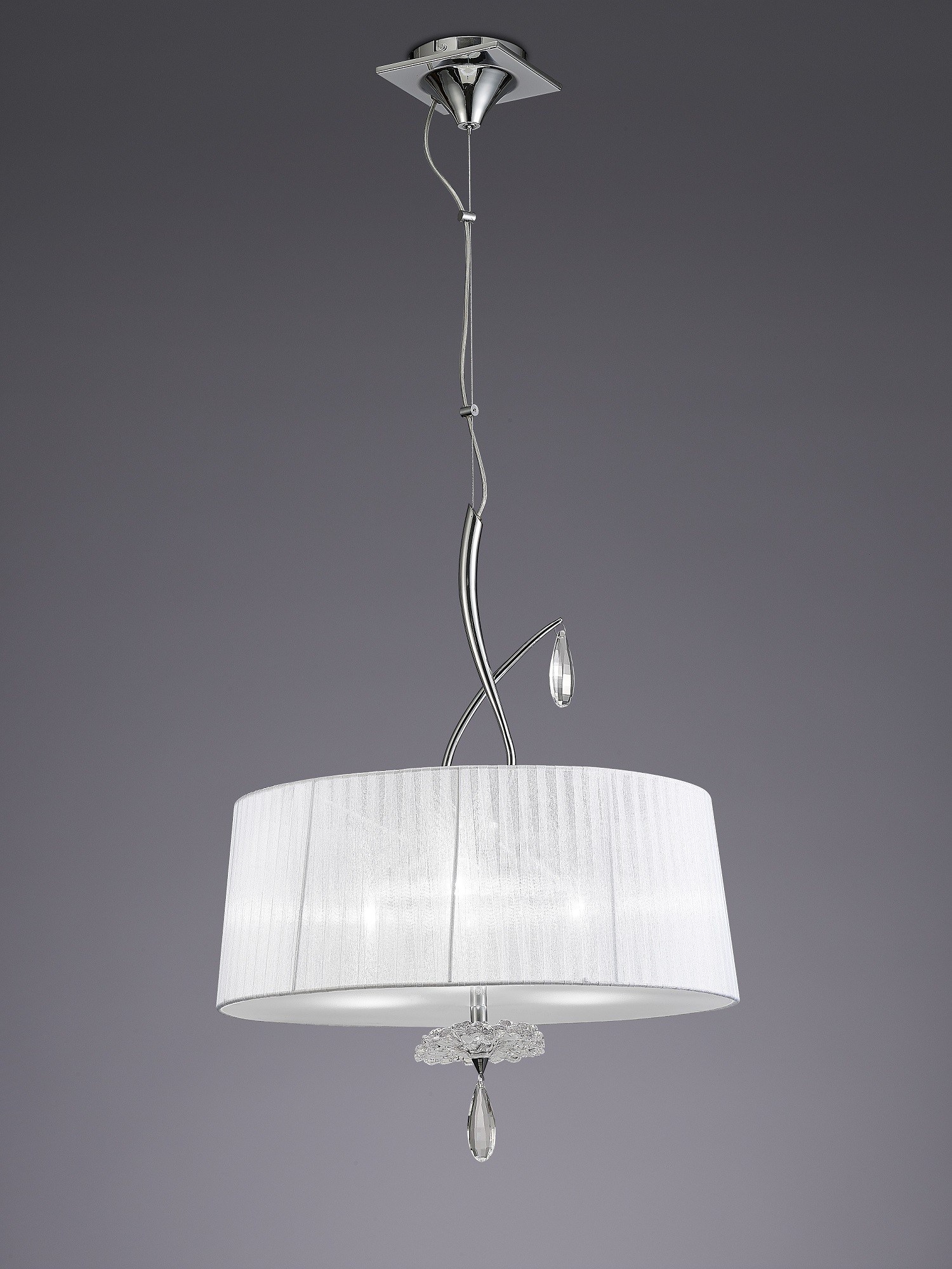 Suspension baroque 3 lampes Louise