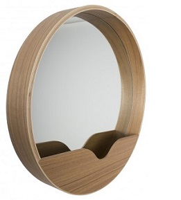 Miroir en bois round wall